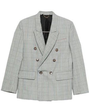 Victoria Beckham Double-Breasted Tailored Blazer - Grey