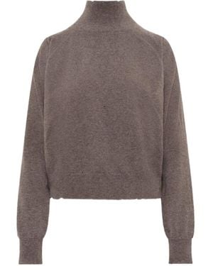 Maison Margiela Lived-In Knitwear Turtleneck - Brown