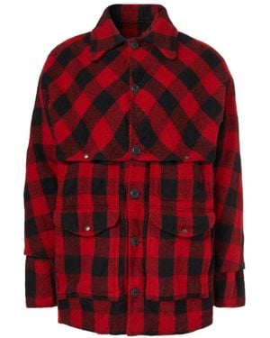 Junya Watanabe Plaid Long-Sleeved Casual Jacket - Red