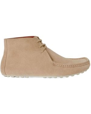 Loro Piana Dot Sole Lace-Up Walk Boots - Natural