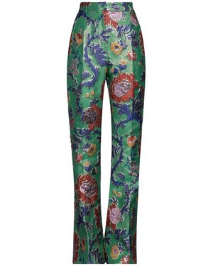 Dolce & Gabbana Floral Printed Pants - Green