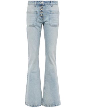 Courreges Low-Rise Bootcut Jeans - Blue