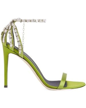Giuseppe Zanotti Adele Crystal 105Mm Sandals - Green