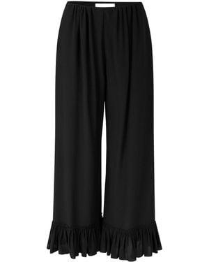 Chloé Elastic-Waisted Waist, Loose-Leg Trousers - Black