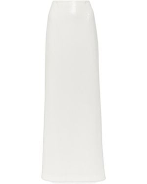 Galvan London Bridal Beating Heart Sequined Maxi Skirt - White