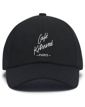 Maison Kitsuné Cafe Kitsune Cap - Black