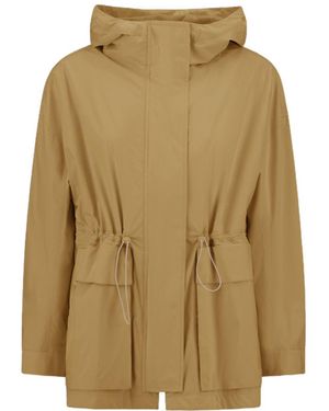 Herno Laminar Drawstring Parka Hooded Jacket - Natural
