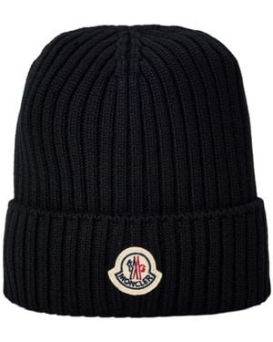 Moncler Logo Beanie - Black