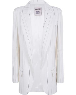 Semicouture Long-Sleeved Suit Jacket - White