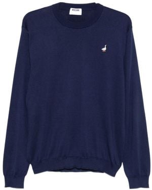 Moschino Long-Sleeve Knit Top - Blue