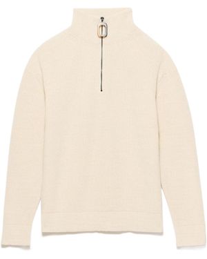 JW Anderson Half Zip Jumper - Natural