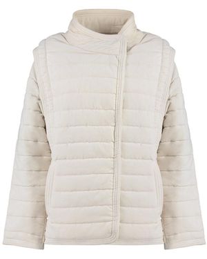 Isabel Marant Ecru Padded Jacket With Removable Sleeves For - White