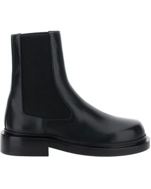 Jil Sander Round Toe Ankle Boots - Black