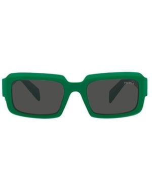Prada Eyewear Rectangular Frame Sunglasses - Green