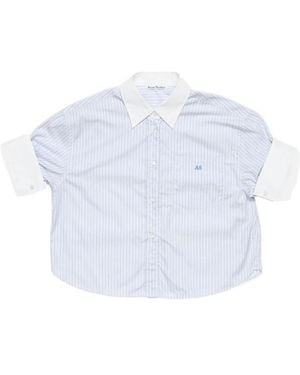 Acne Studios Pinstriped-Pattern Button-Down Shirt - White