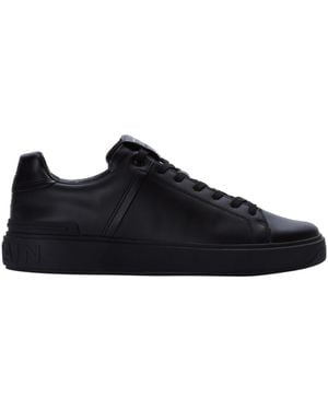 Balmain B-Court Leather Trainers - Black