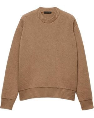 Prada Cashmere Crew-Neck Sweater - Natural
