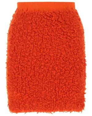 Bottega Veneta Wool Blend Skirt - Red