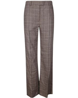 A.P.C. Jude Checked Wide-Leg Pants - Brown