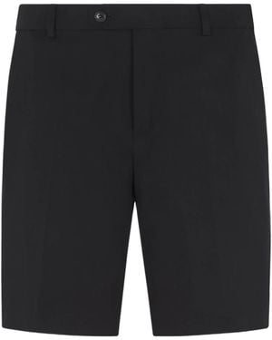 Brioni Midnight Stretch Cotton Gabardine Journey Shorts - Black