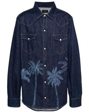 Alanui Graphic Printed Buttoned Shirt - Blue