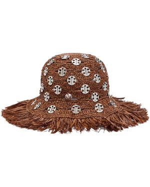 Rabanne Straw Sun Hat - Brown