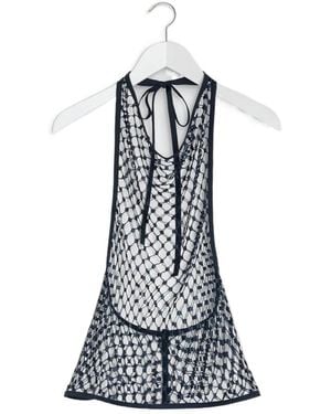 Lemaire Fishnet Halter Top - Blue