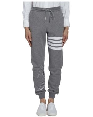 Thom Browne Logo Casual Sweatpants - Gray