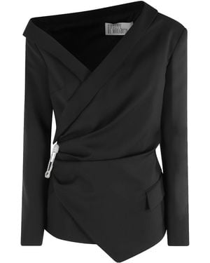GIUSEPPE DI MORABITO Asymmetrical Blazer - Black