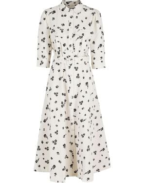 Essentiel Antwerp Jizo Floral Shirt Dress - White