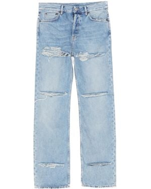 Acne Studios Logo-Patch Distressed Jeans - Blue
