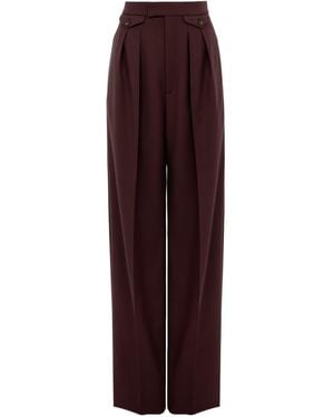 Chloé Chloé High-Rise Gathered Pants - Purple