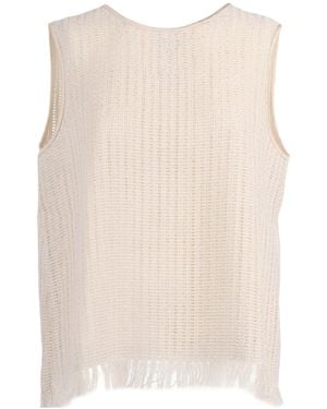 Peserico Sleeveless Crewneck Top - Natural