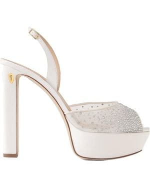 Jennifer Chamandi Antonio Crystal-Embellished Sandals - White