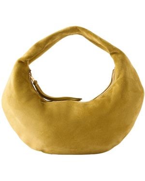 KHAITE Mini Suede Tote - Metallic