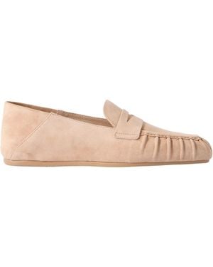 Stuart Weitzman Brooks Collapsible-Heel Suede Loafers - Pink