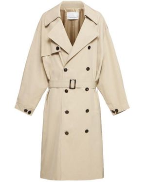 Frankie Shop Mavis Oversize Long Trench Coat - Natural