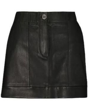 Stouls Linette Leather Miniskirt - Black