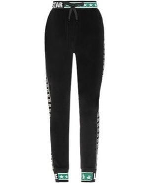 Dolce & Gabbana Solid-Colored Velvet Pants - Black