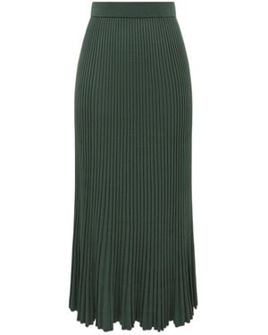 Zimmermann Pleated Ribbed Skirt - Green