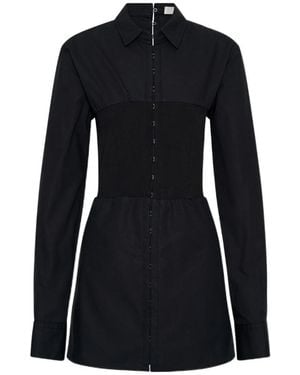 Dion Lee Hook Mini Shirt Dress - Black