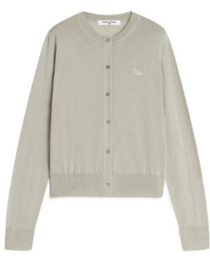 Maison Kitsuné Maison Kitsuné Fox Patch Button Cardigan - Grey