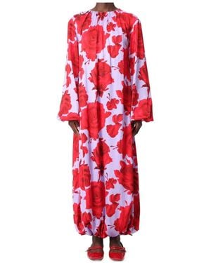 MSGM Printed Dress - Red