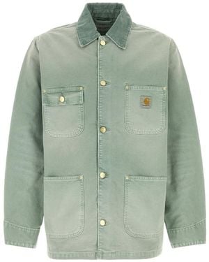 Carhartt Wip Og Chore Dearborn Canvas Coat - Green