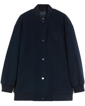 Weekend by Maxmara Oversized Bomber Jacket - Blue