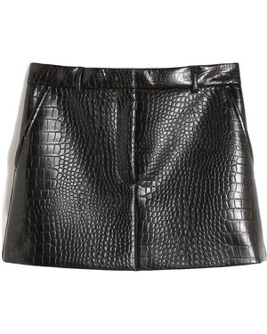 Sportmax Gleba Embossed Mini Skirt - Black