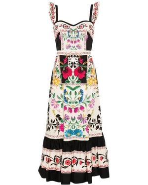La DoubleJ Gingerbread Floral Maxi Dress - White
