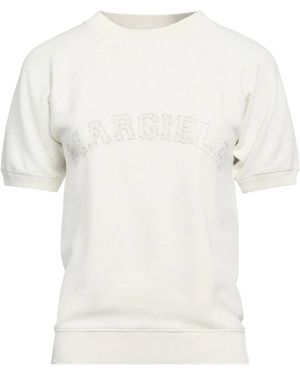 Maison Margiela Solid Colour Sweatshirts - White