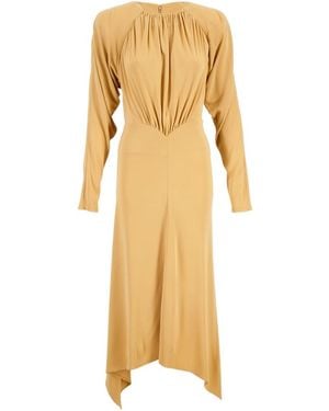 Stella McCartney Long-Sleeve Crepe Dress - Metallic