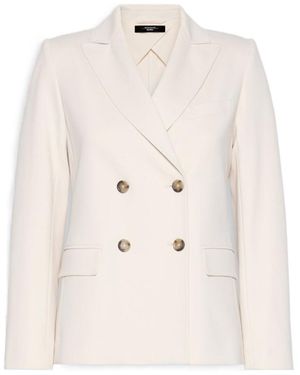 Weekend by Maxmara Wkdcolibri Stretch Double-Breasted Blazer - Natural